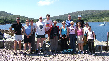 Large group photo on a sunny day.
